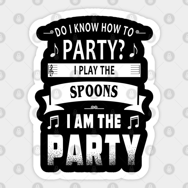 Spoons player party Sticker by Duckfieldsketchbook01